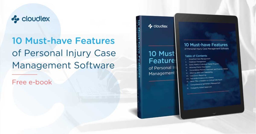 E Books For Personal Injury Attorneys Personal Injury Case Management   CLX CD 10 Features Header 1024x536 